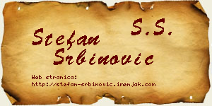 Stefan Srbinović vizit kartica